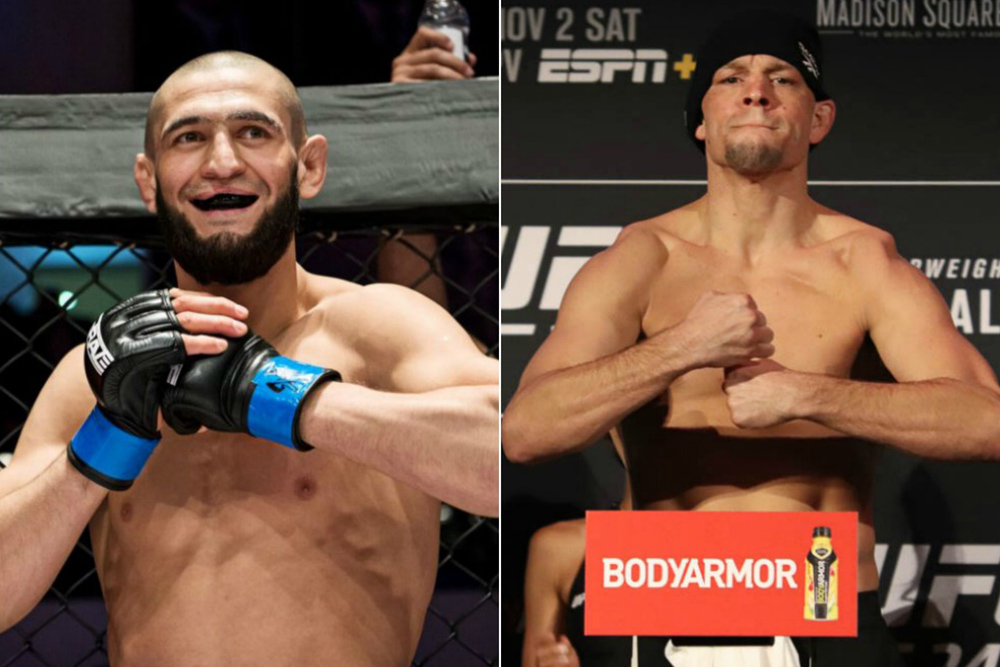 Khamzat Chimaev implores Nate Diaz to fight: ‘Get your soft body to